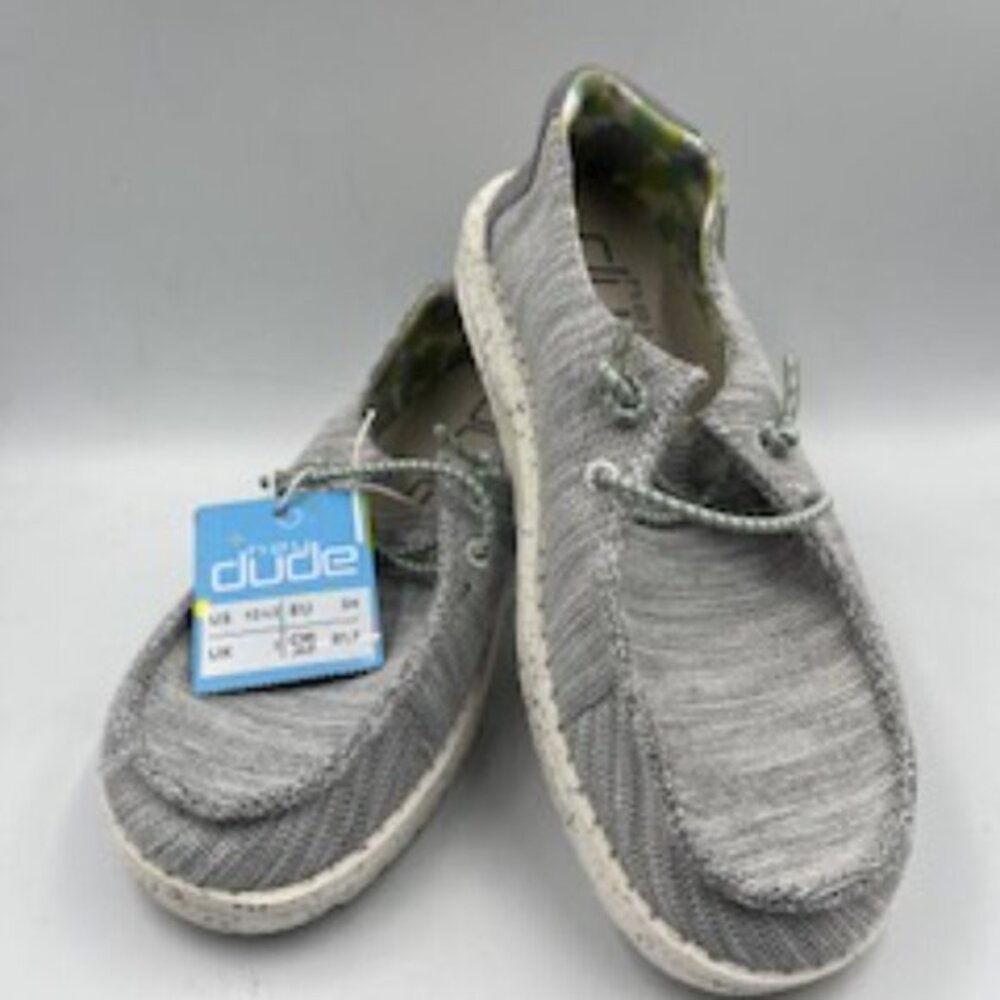 NEW Hey‎ Dude Wendy Low Top Gray Knit Sneakers Women’s Shoe Sz 3 NWT